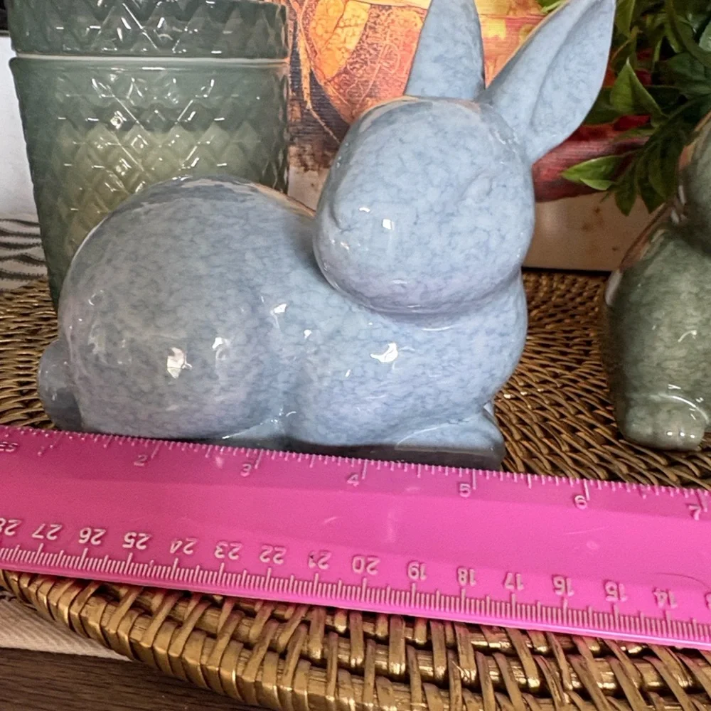 🆕3 Pastel Ceramic Bunnies - Picture 8 of 9